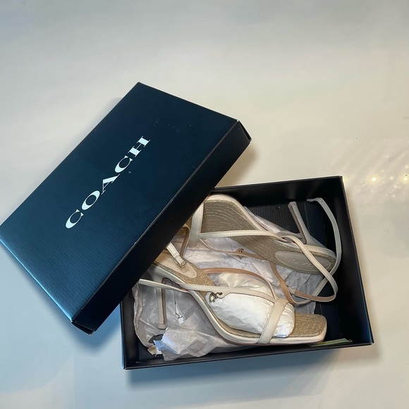 Coach Kaia Womens Stiletto Dressy Strappy Sandals US 11 (Beige) - Picture 6 of 8